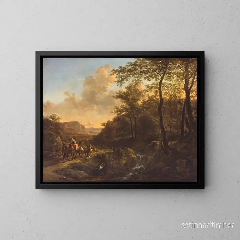 Reproduktion av målningen av scenen från den romerska landsbygden - Jan Both