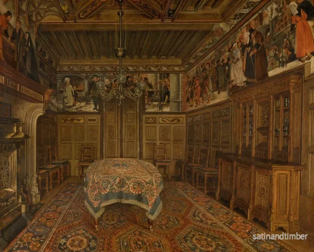 Reproduktion av målningen La salle à manger chez l'artiste Henri Leys - Henri de Braekeleer - Bild 2