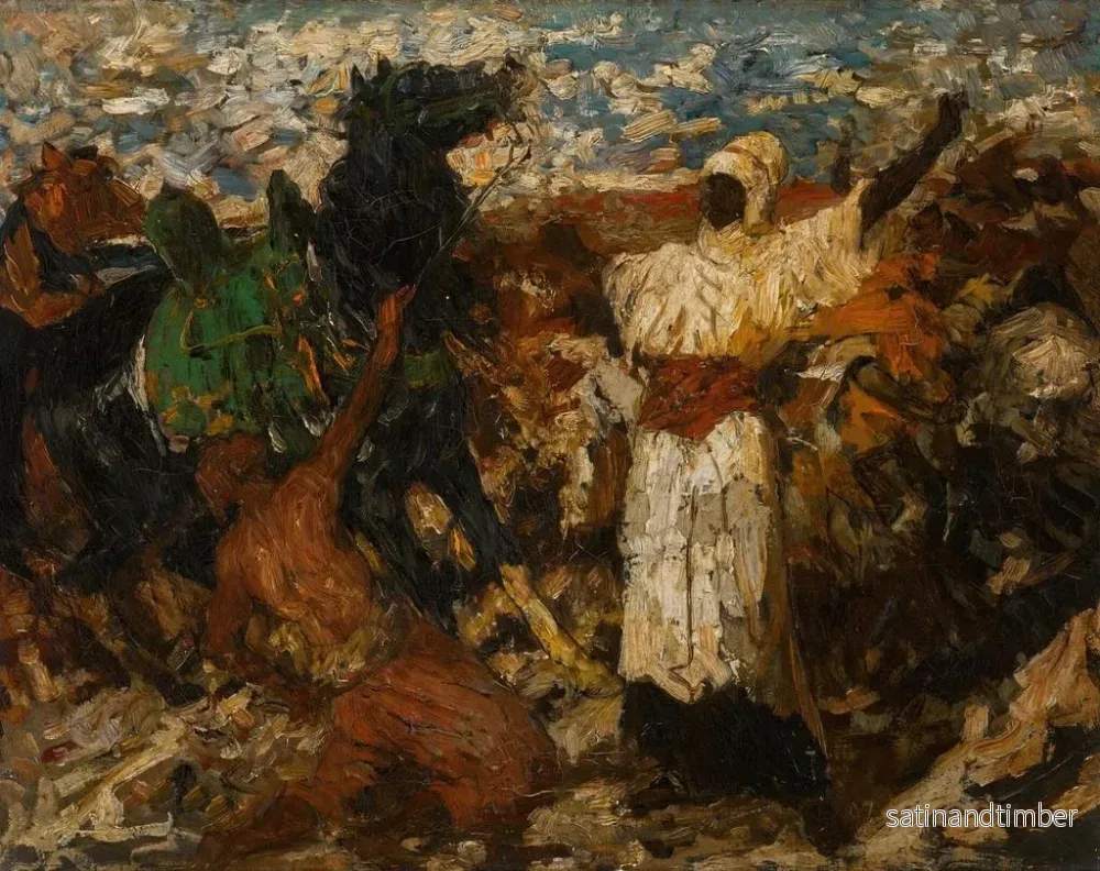 Reproduktion av målningen Ramenant les chevaux - Otto von Faber du Faur - Bild 2