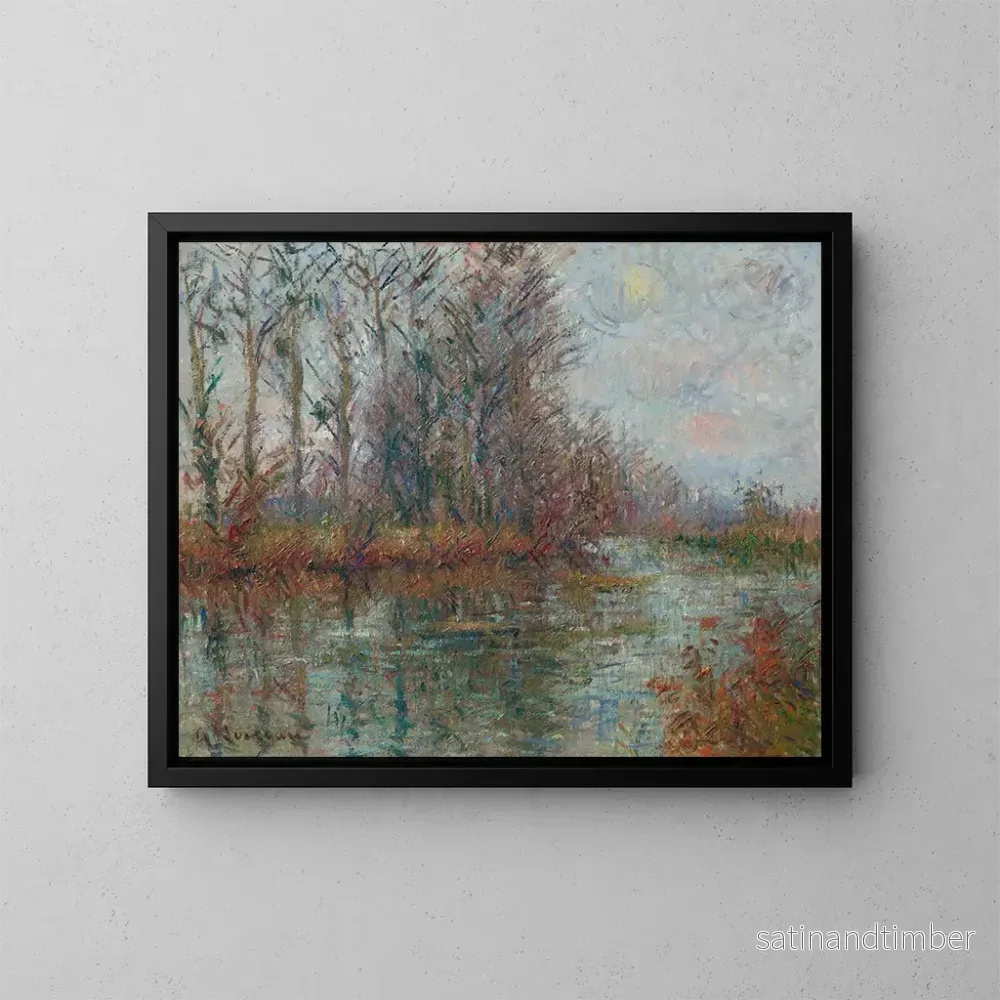 Reproduktion av målningen Tournant de rivière à l'heure - Gustave Loiseau
