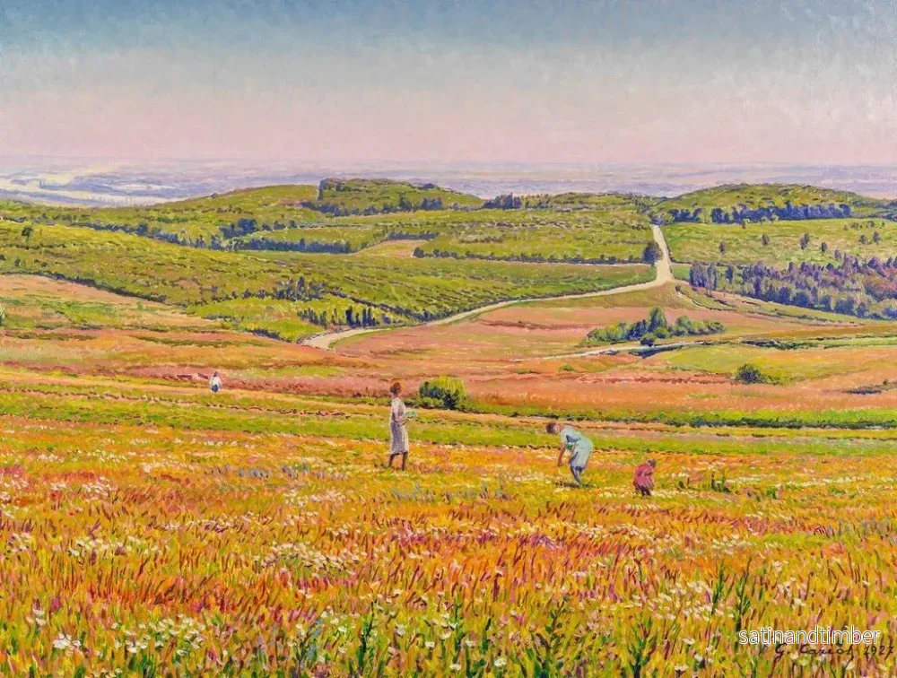 Reproduktion av målningen La cueillette des fleurs - Gustave Cariot - Bild 2