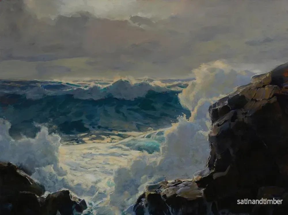 Reproduktion av målningen Vågorna som bryts - Frederick Judd Waugh - Bild 2
