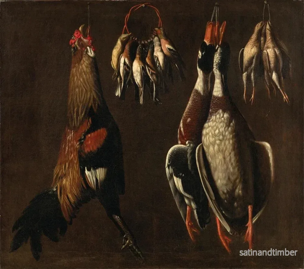 Reproduktion av målningen av fågelstill Life - Evaristo Baschenis krets - Bild 2