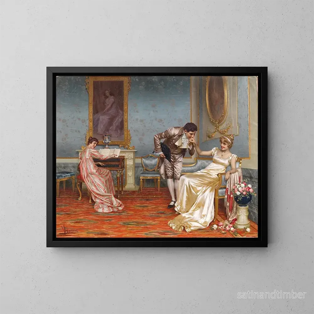Reproduktion av målningen Le prétendant - Vittorio Reggianini