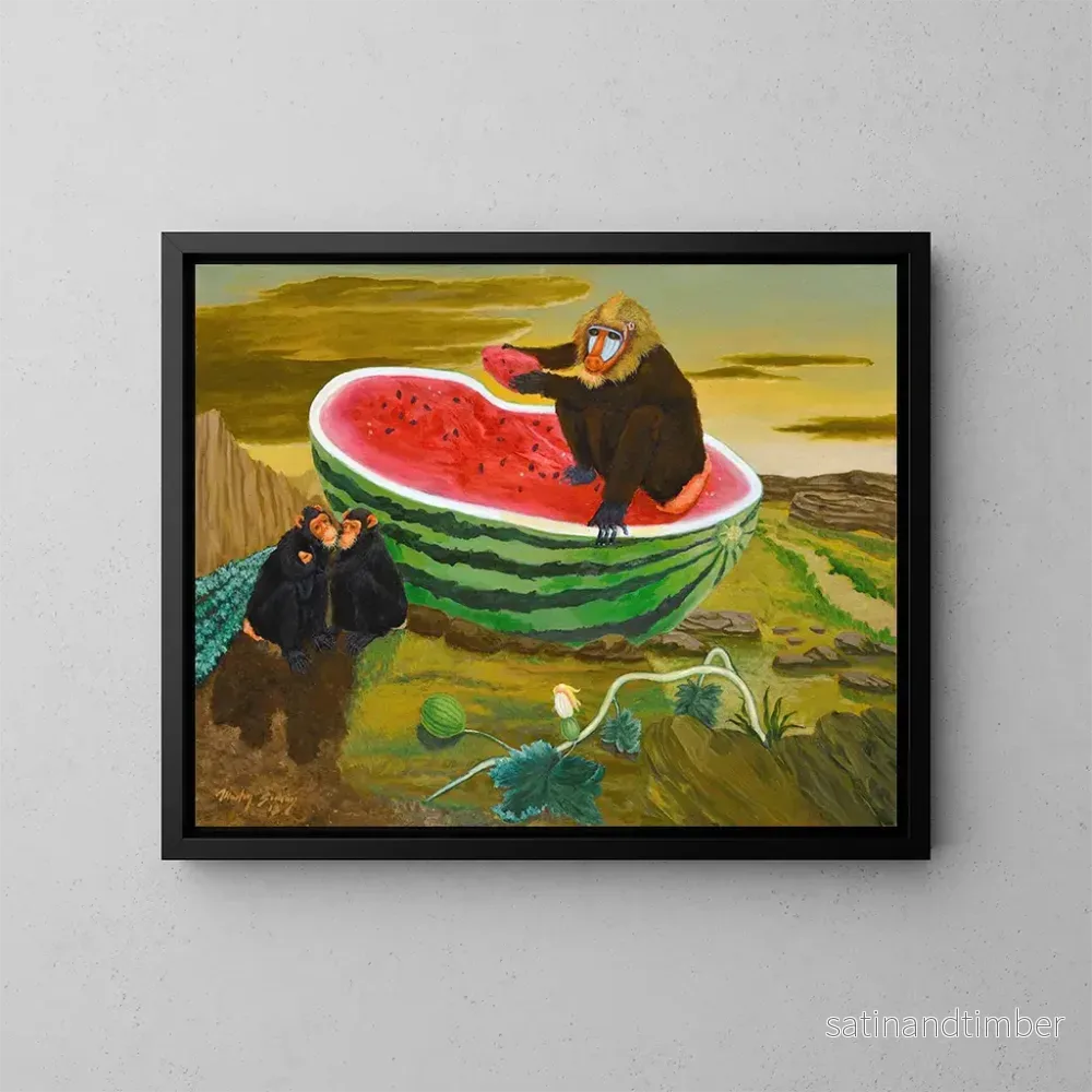 Reproduktion av målningen Mandrill i gage - José de Martín Simón