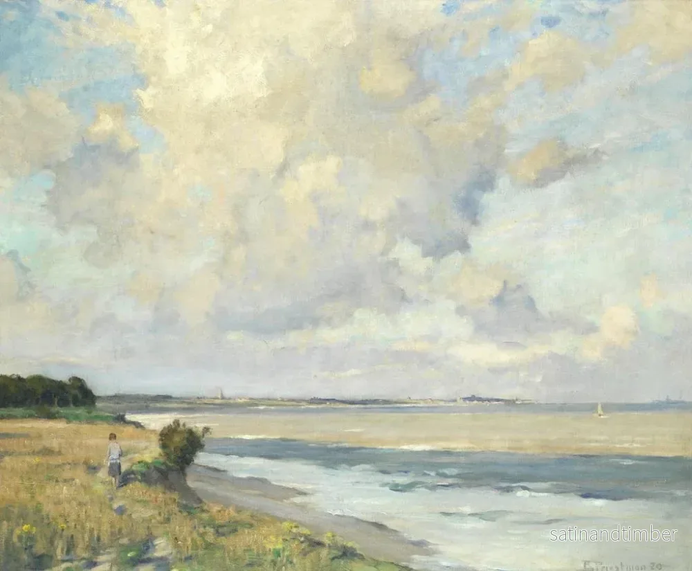 Reproduktion av målningen Le vent du sud-ouest à Gorleston - Bertram Priestman - Bild 2