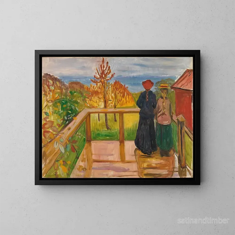 Reproduktion av målningen på verandan - Edvard Munch