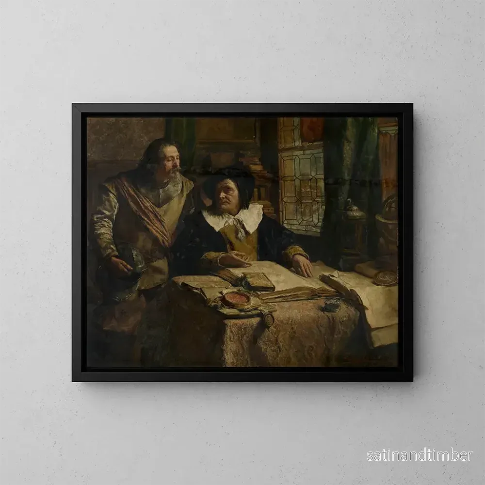 Reproduktion av målningen Le Géographe - Léon Brunin