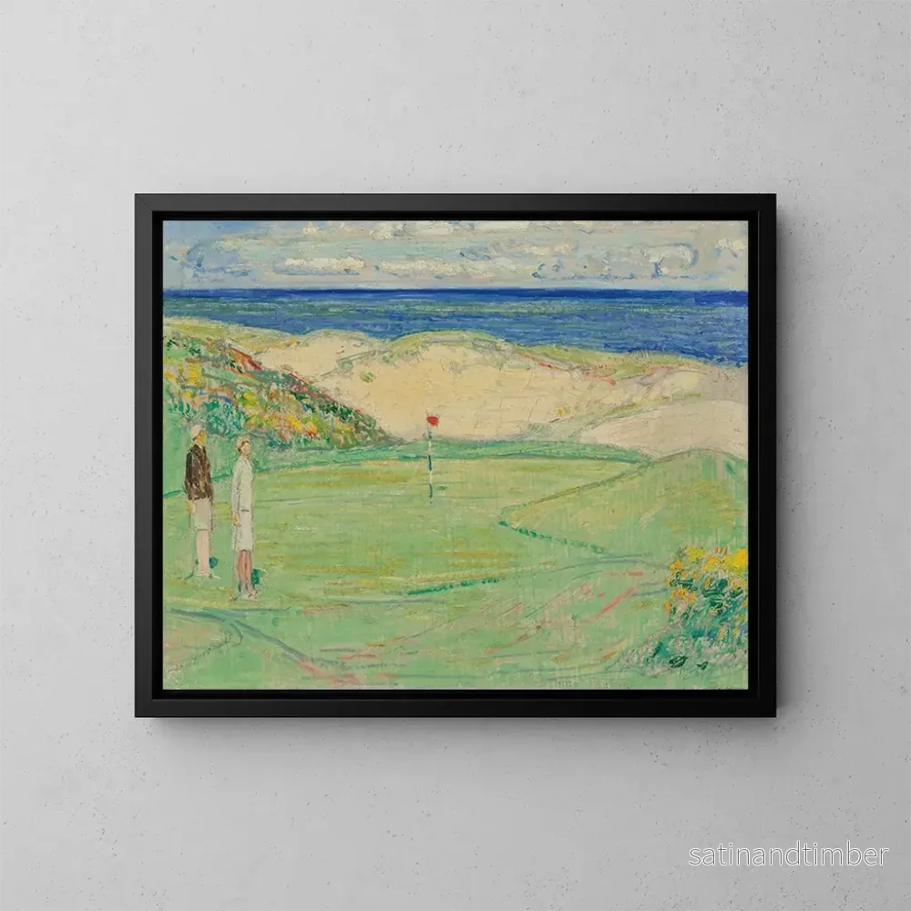 Reproduktion av målningen Parcours Est du Maidstone Club - Childe Hassam