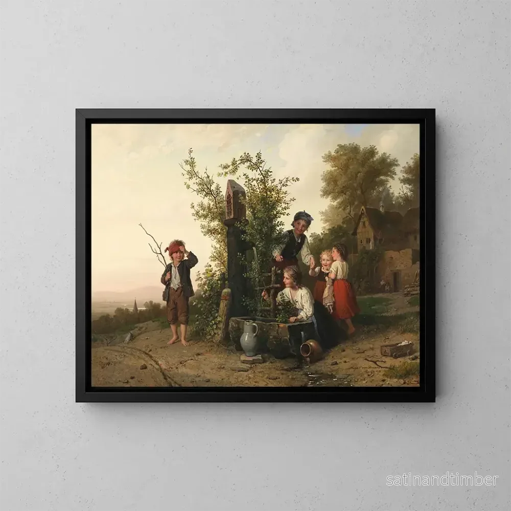 Reproduktion av målningen Le jeu de la taupe – Johann Georg Meyer von Bremen Reproduktion av målningen Le jeu de la taupe – Johann Georg Meyer von Bremen