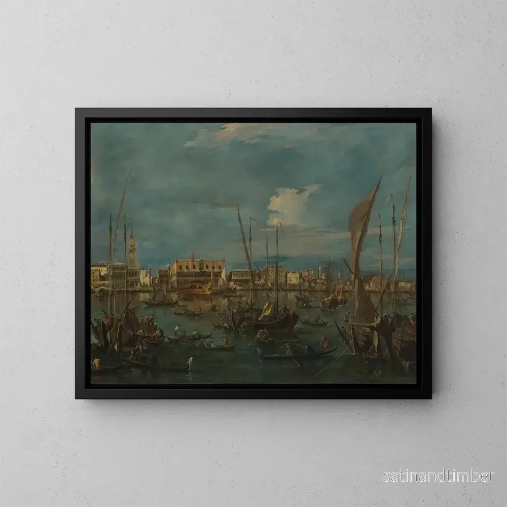 Reproduktion av målningen Venise depuis le Bacino di San Marco – Francesco Guardi Reproduktion av målningen Venise depuis le Bacino di San Marco – Francesco Guardi