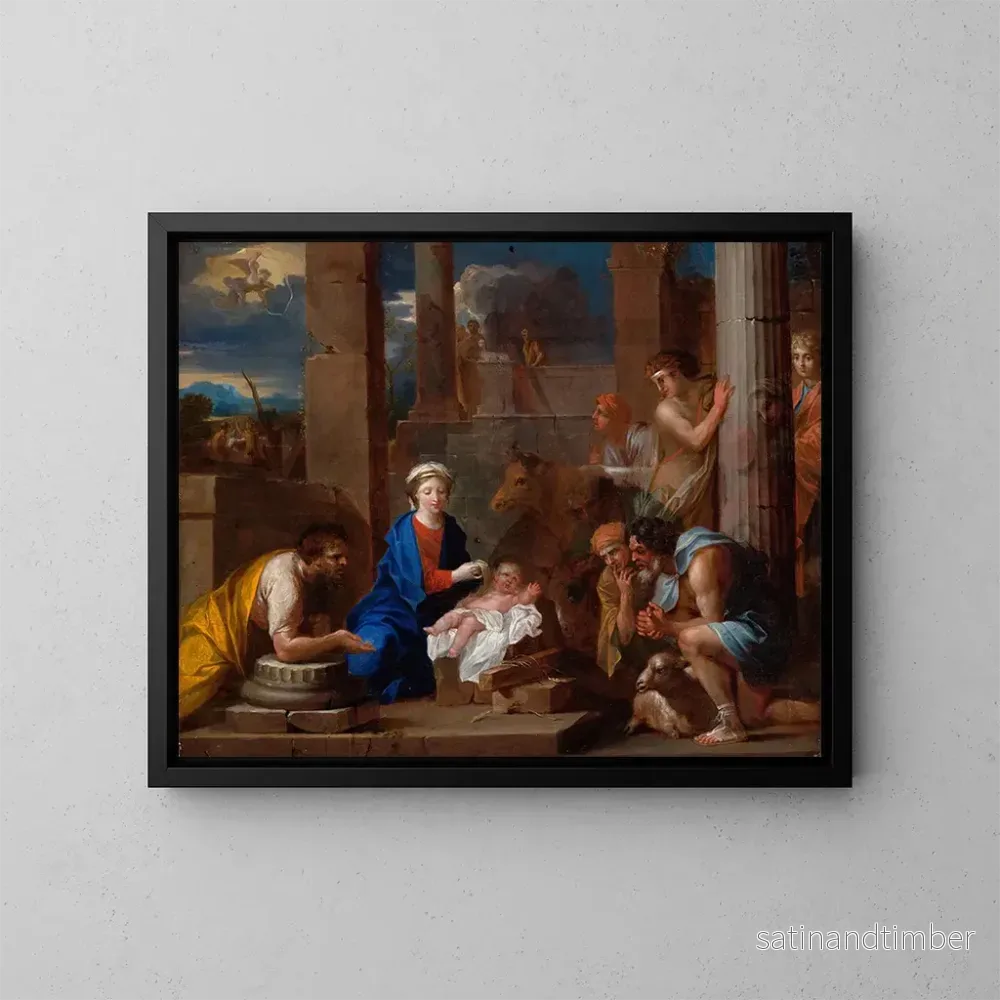 Reproduktion av målningen L'Adoration des bergers - Nicolas-Pierre Loir