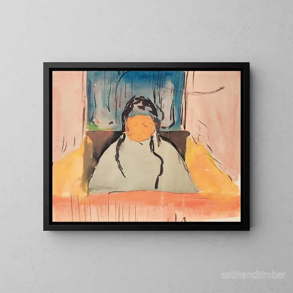 Reproduktion av målningen av stormormor Michaud - Édouard Vuillard