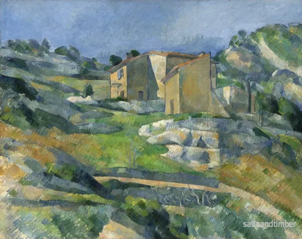Reproduktion av målningen Hus i Provence, Riaux-dalen nära L'Estaque - Paul Cézanne - Bild 2