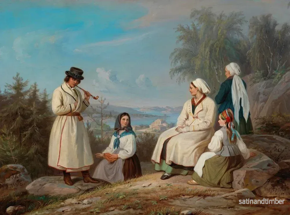 Reproduktion av målningen La paysannerie de Kurkijoki - Robert Wilhelm Ekman - Bild 2