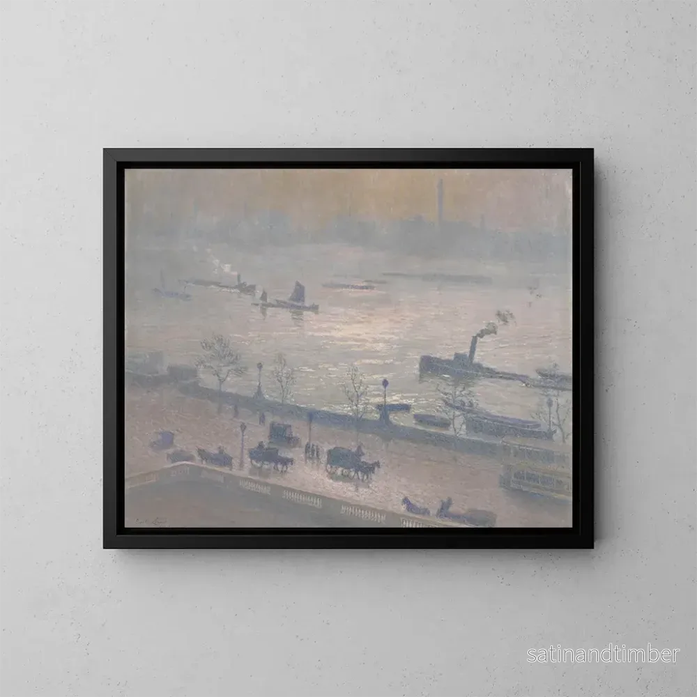 Reproduktion av målningen Reflektionen av morgonljuset över Themsen i London – Émile Claus Reproduktion av målningen Reflektionen av morgonljuset över Themsen i London – Émile Claus