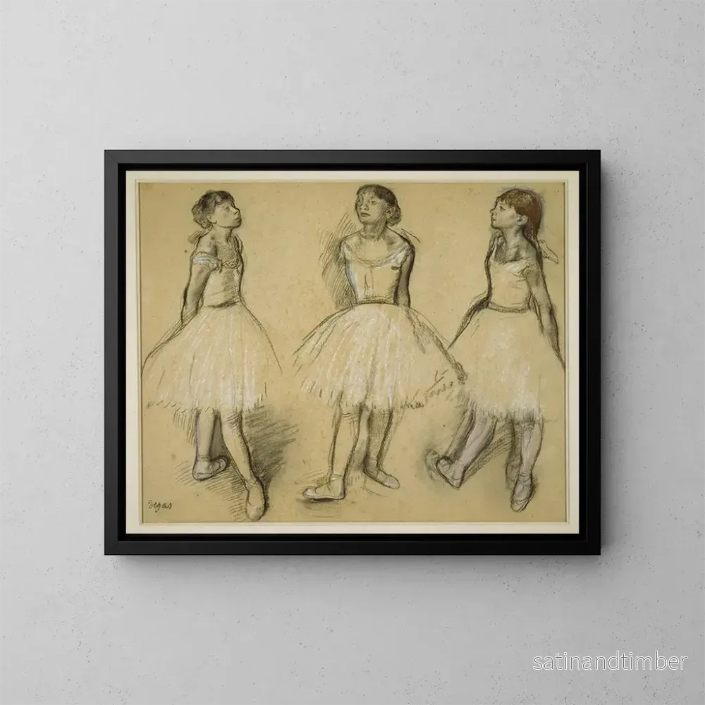 Reproduktion av målningen Tre studier av en dansare i fjärde position – Edgar Degas Reproduktion av målningen Tre studier av en dansare i fjärde position – Edgar Degas