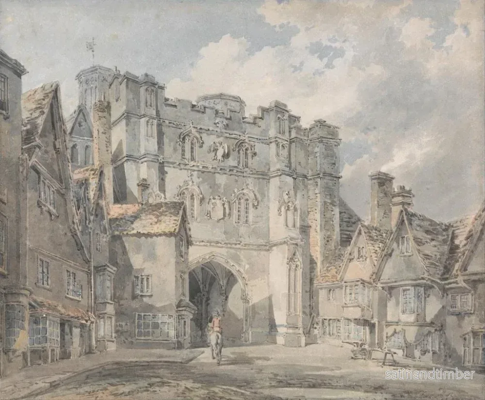 Reproduktion av målningen av porten till kyrkans Christ i Canterbury - Joseph Mallord William Turner - Bild 2