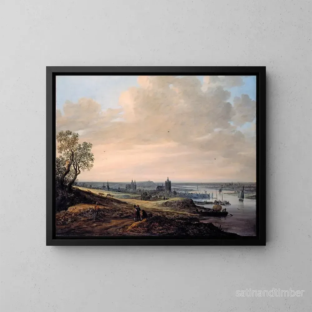 Reproduktion av målningen Panorama av landskapet med utsikt över Arnhem - Jan van Goyen