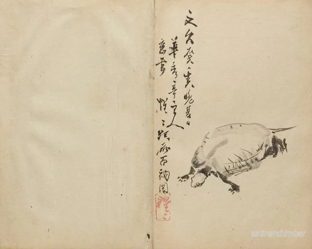 Reproduktion av målningen Tortue - Kawanabe Kyōsai - Bild 2