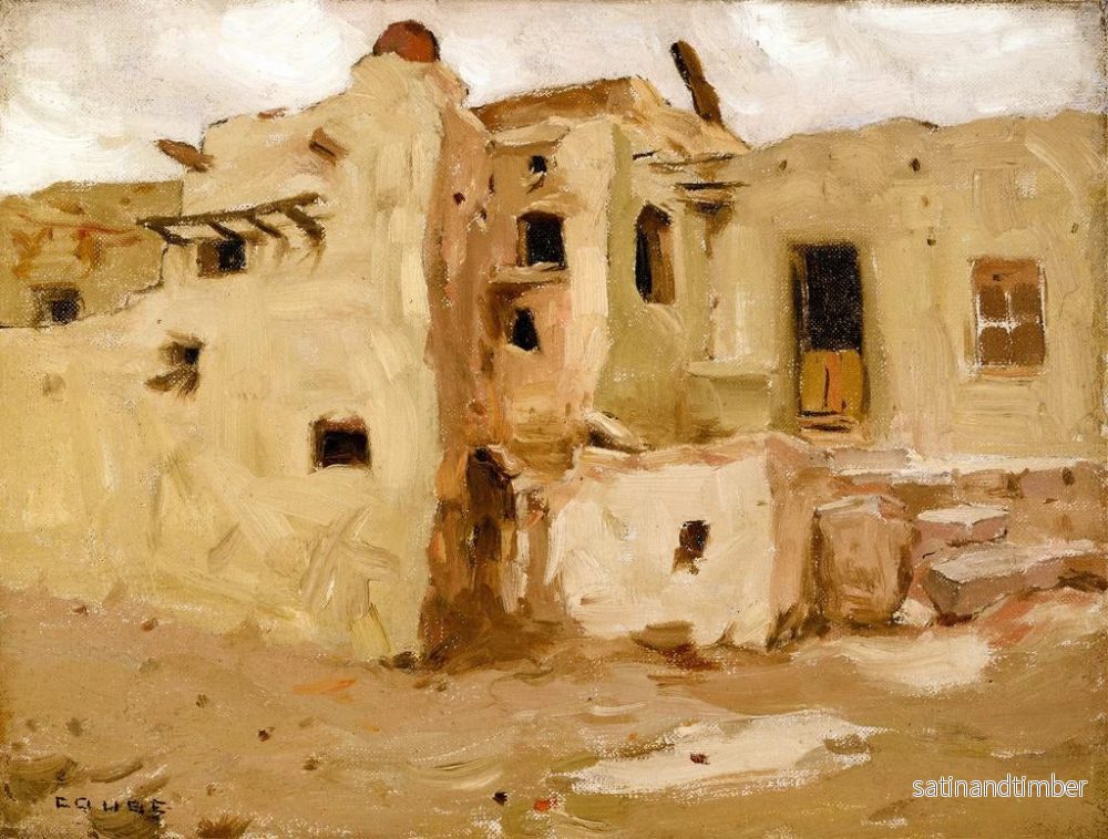 Reproduktion av målningen Pueblo de Walpi - Eanger Irving Couse - Bild 2
