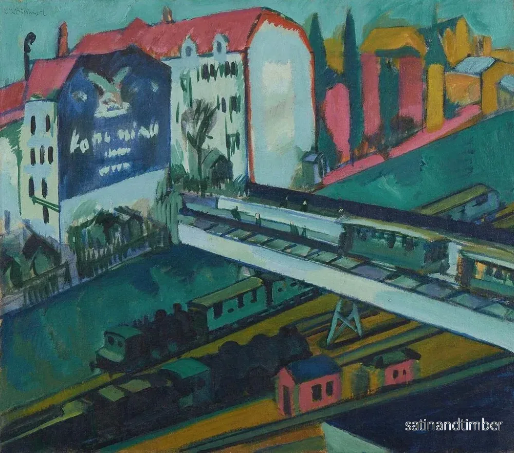 Reproduktion av målningen Tramway och järnväg - Ernst Ludwig Kirchner - Bild 2