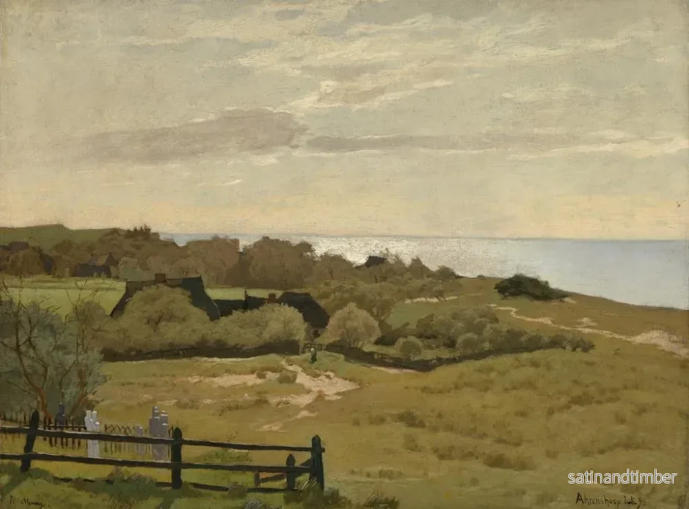 Reproduktion av målningen Cimetière à Ahrenshoop - Rudolf Hellwag - Bild 2