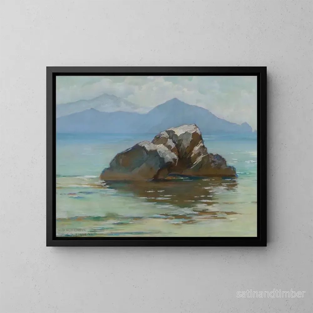 Reproduktion av målningen La péninsule de Sorrente depuis Capri – George Randolph Barse Reproduktion av målningen La péninsule de Sorrente depuis Capri – George Randolph Barse
