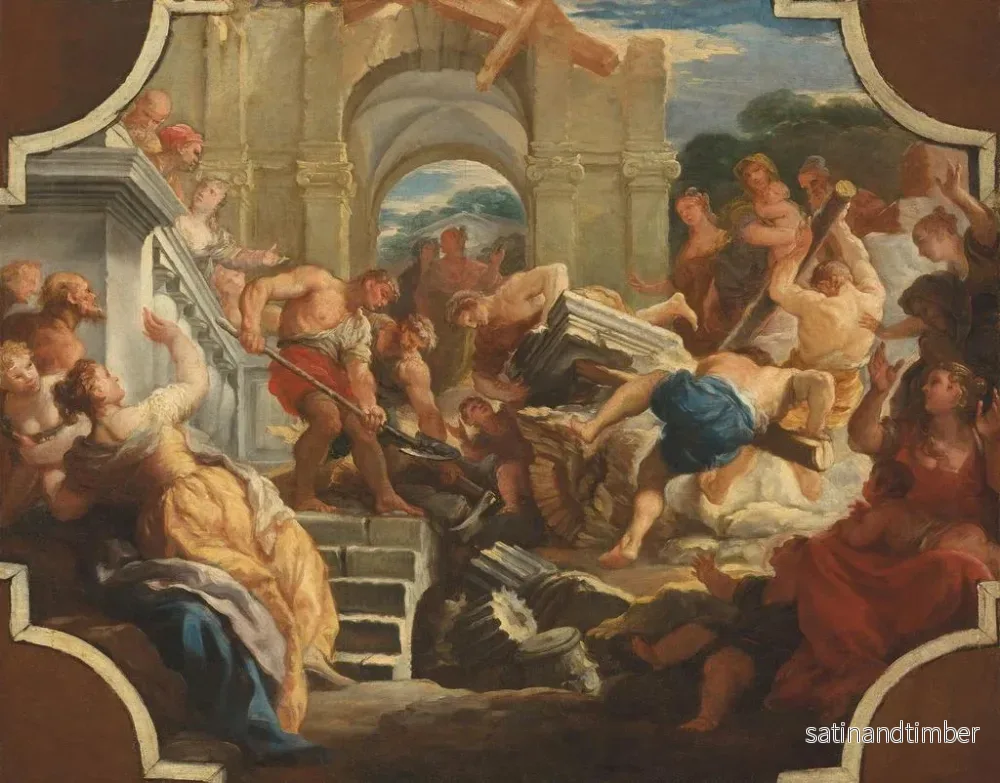 Reproduktion av målningen La Chute du Temple - Paolo de Matteis - Bild 2