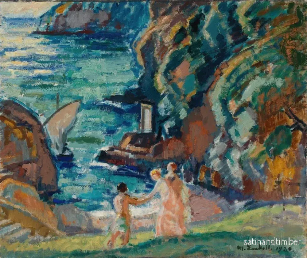 Reproduktion av målningen Rivage rocheux au soleil à Portofino - Magnus Enckell - Bild 2