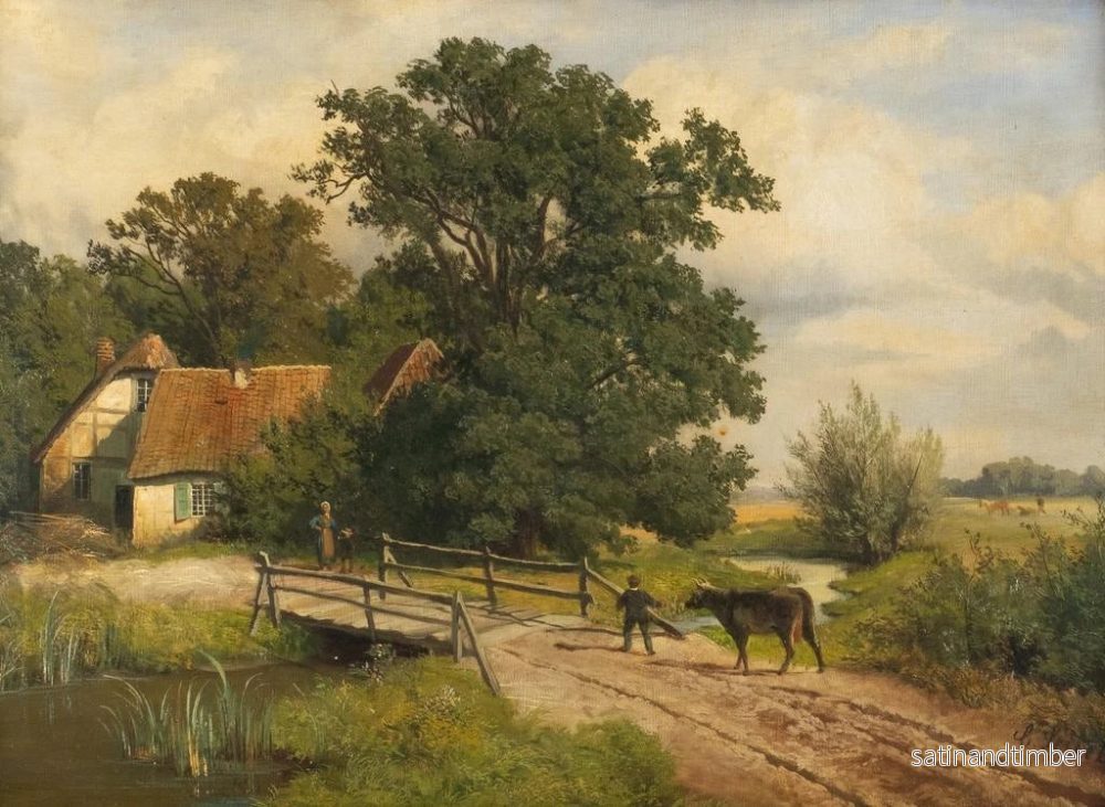 Reproduktion av målningen Retour du marché aux bestiaux - Carl Seibels - Bild 2
