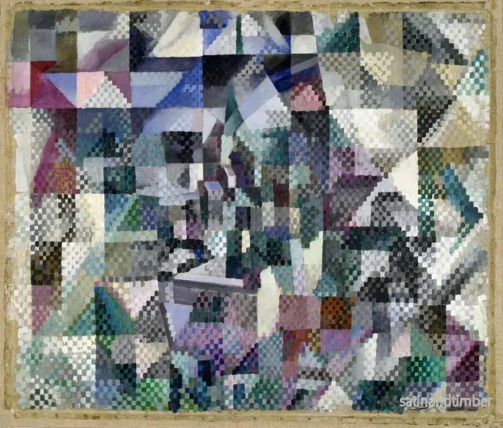 Reproduktion av målningen Fönster mot staden nr 3 - Robert Delaunay - Bild 2