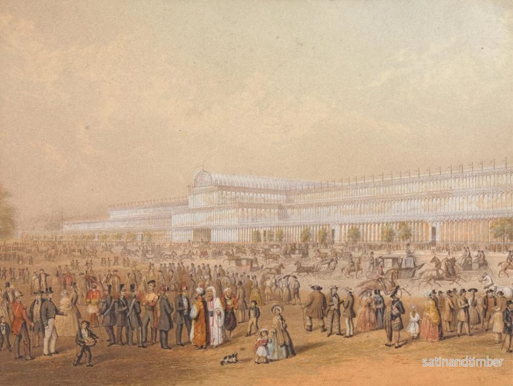 Reproduktion av målningen av Crystal Palace i Hyde Park - George Baxter - Bild 2