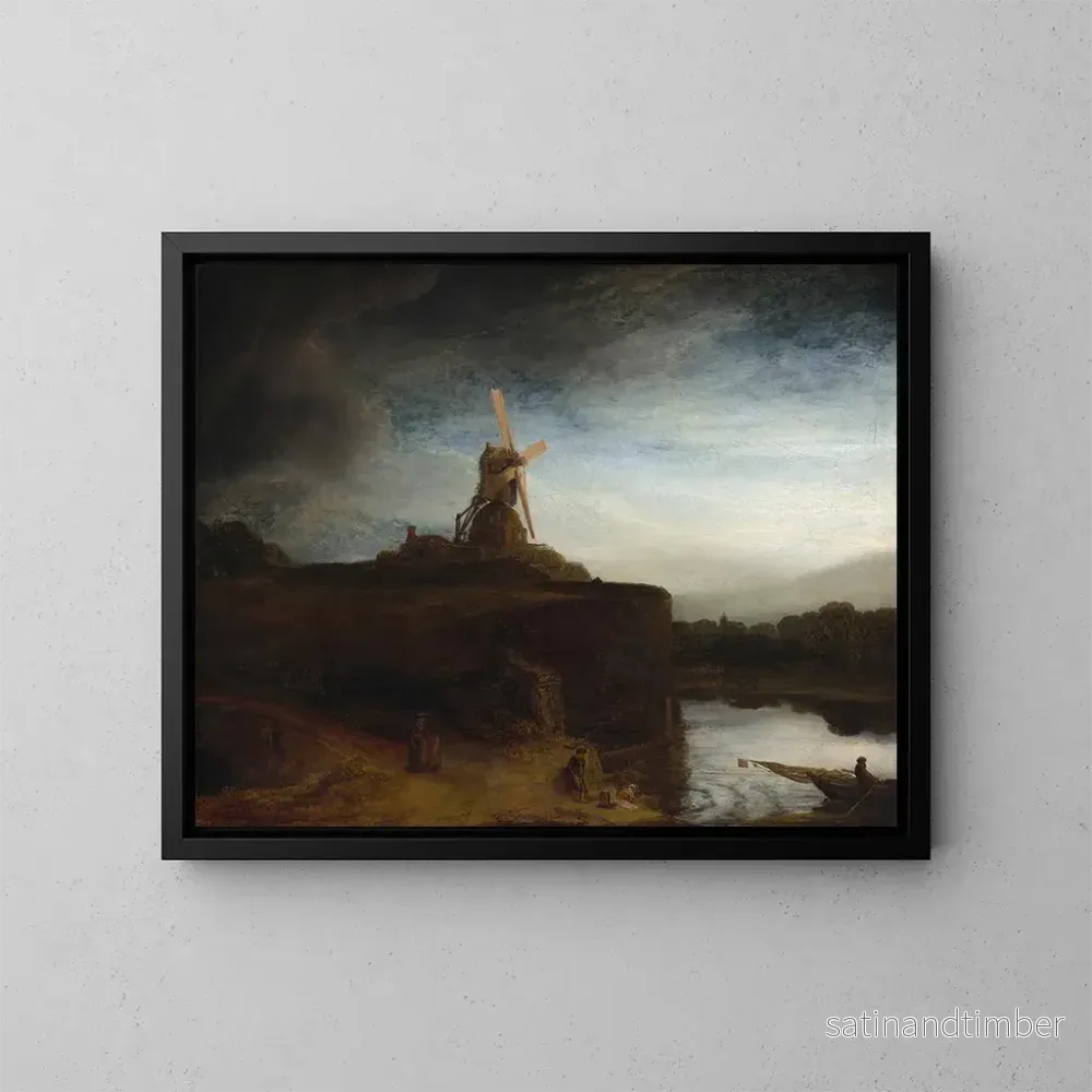 Reproduktion av målningen Le Moulin - Rembrandt van Rijn