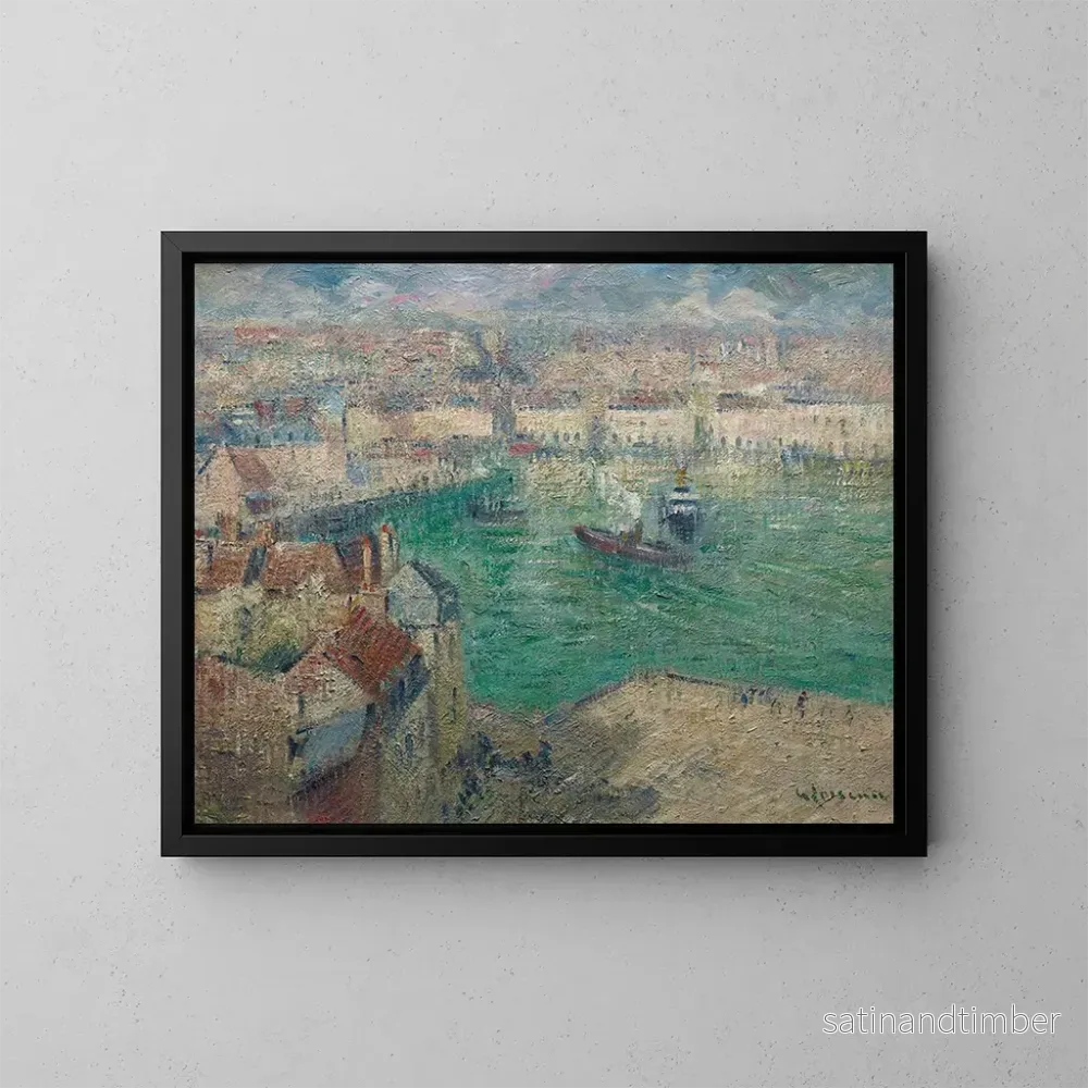 Reproduktion av målningen Dieppe - Gustave Loiseau