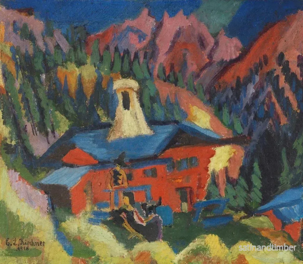 Reproduktion av målningen Maison sur la crête - Ernst Ludwig Kirchner - Bild 2