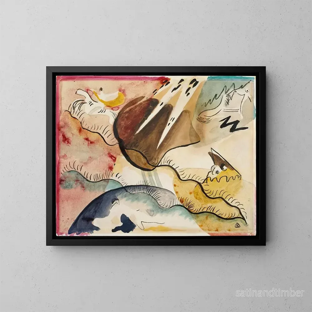 Reproduktion av målningen Landskap med regn - Wassily Kandinsky