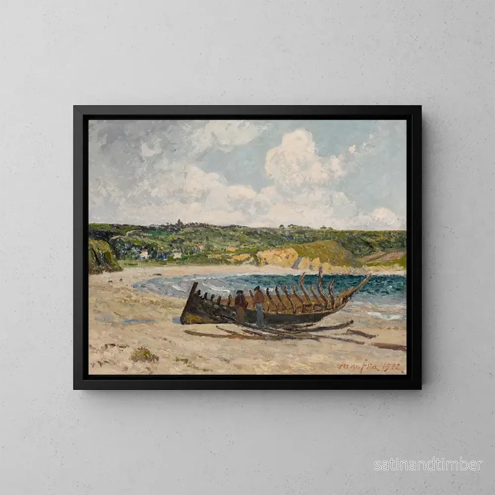 Reproduktion av målningen Le Vieux bateau à Morgat - Maxime Maufra