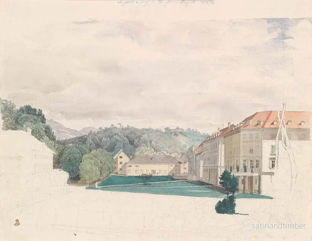 Reproduktion av målningen Kurplatz i Bad Rohitsch-Sauerbrunn - Johann Nepomuk Passini - Bild 2