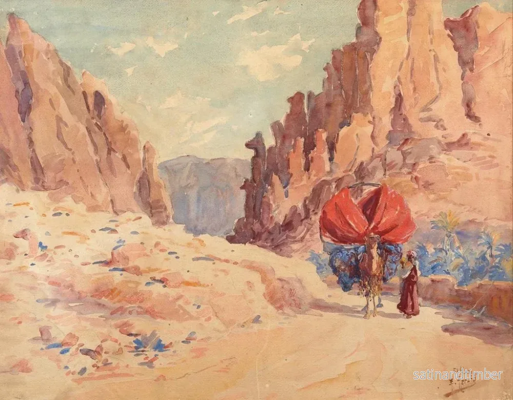 Reproduktion av målningen Le Kantara - Édouard Herzig - Bild 2