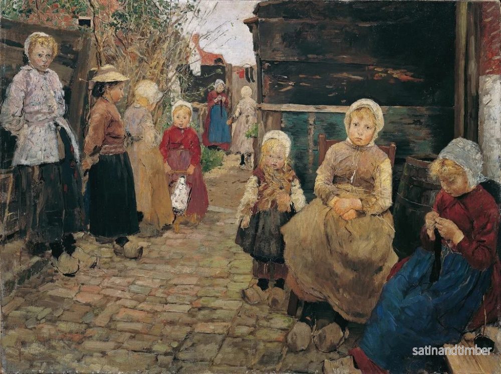 Reproduktion av målningen Barn till fiskare i Zandvoort - Fritz von Uhde - Bild 2
