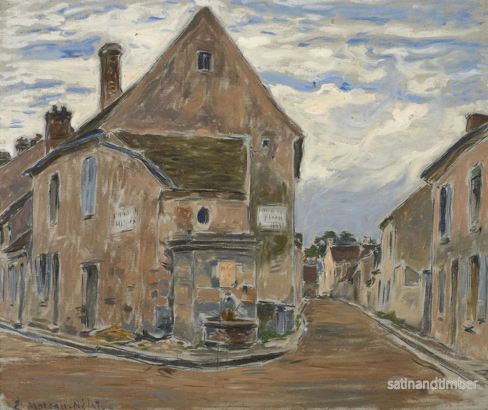 Reproduktion av målningen La fontaine de la rue des Ribauds à Tardenois, Aisne - Etienne Moreau-Nélaton - Bild 2