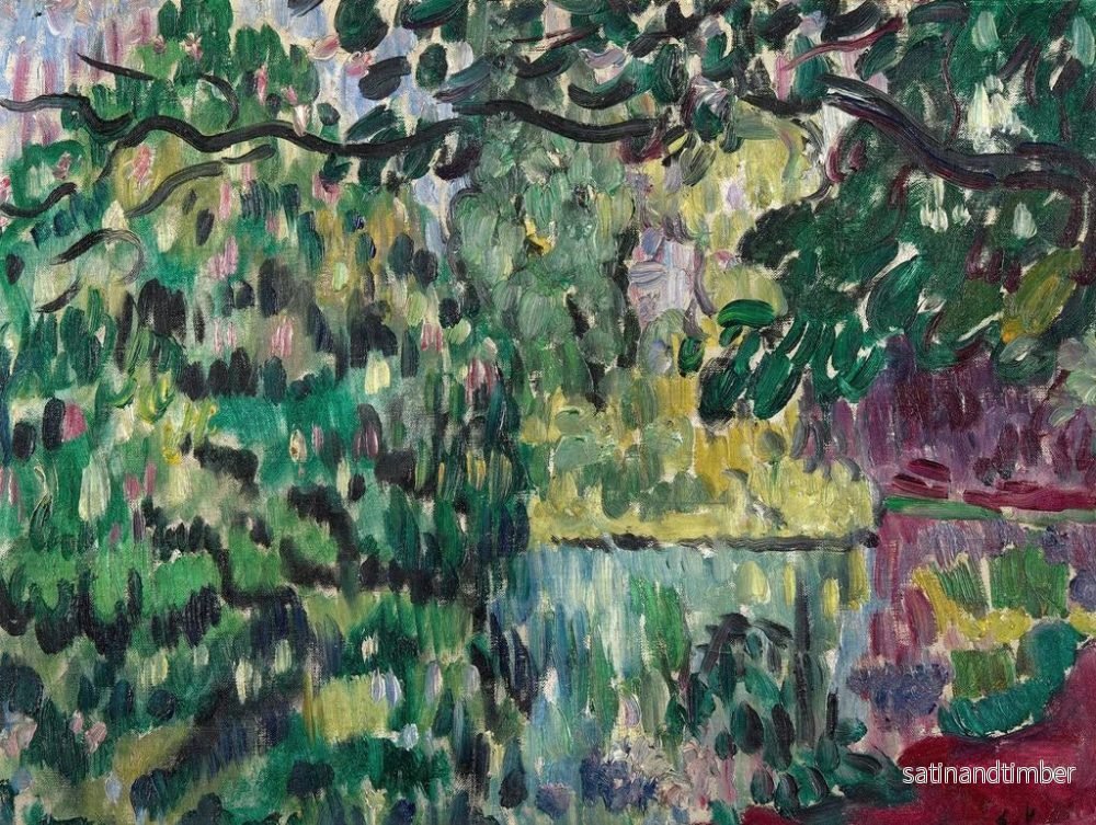 Reproduktion av målningen Bord de rivière aux arbres - Louis Valtat - Bild 2