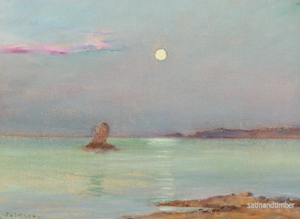 Reproduktion av målningen Lever de lune sur la mer - Ferenc Szikszay - Bild 2