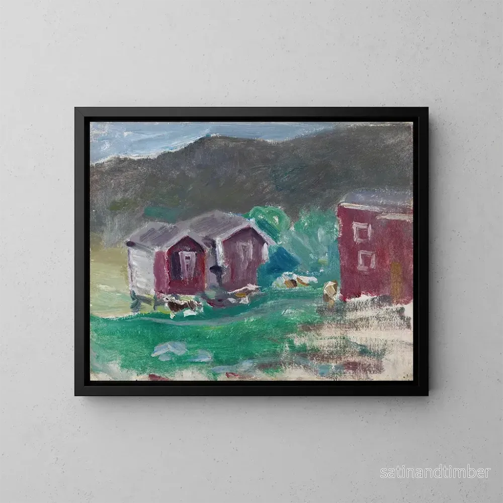 Reproduktion av målningen Esquisse de la ferme à Telemark - Halfdan Egedius