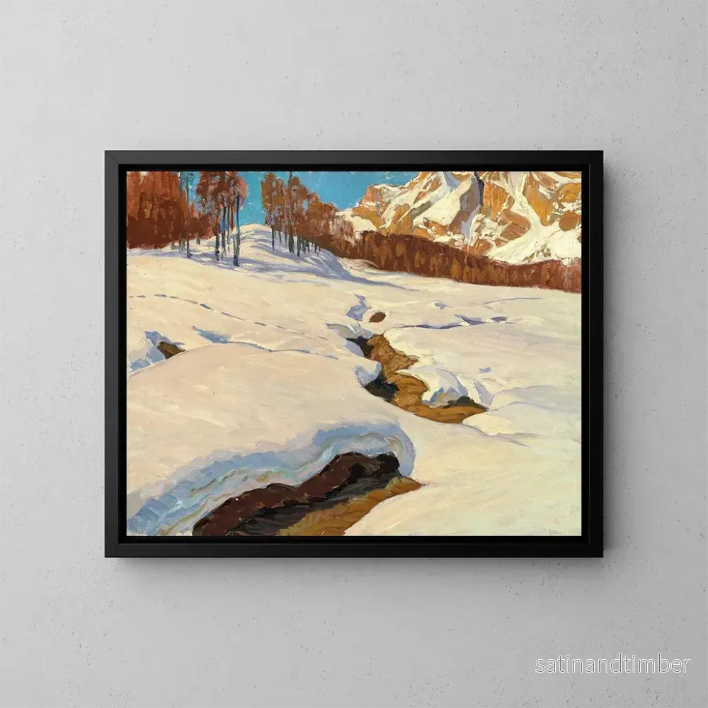 Reproduktion av målningen Vinter alpina - Carl O'Lynch de Town