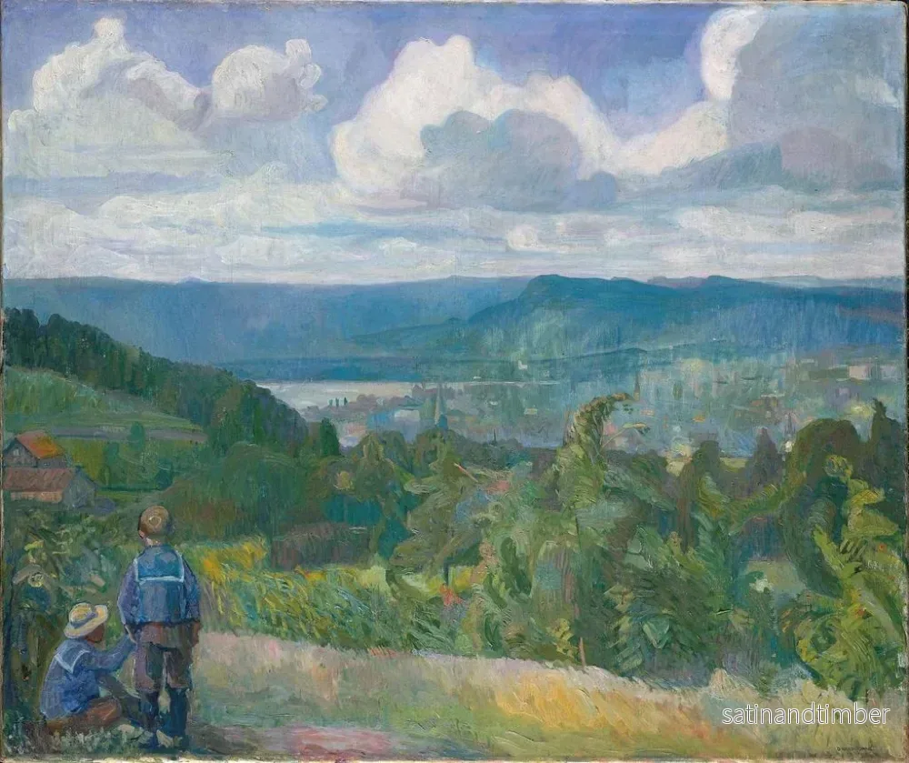 Reproduktion av målningen Vue de Kristianiadalen - Oluf Wold-Torne - Bild 2