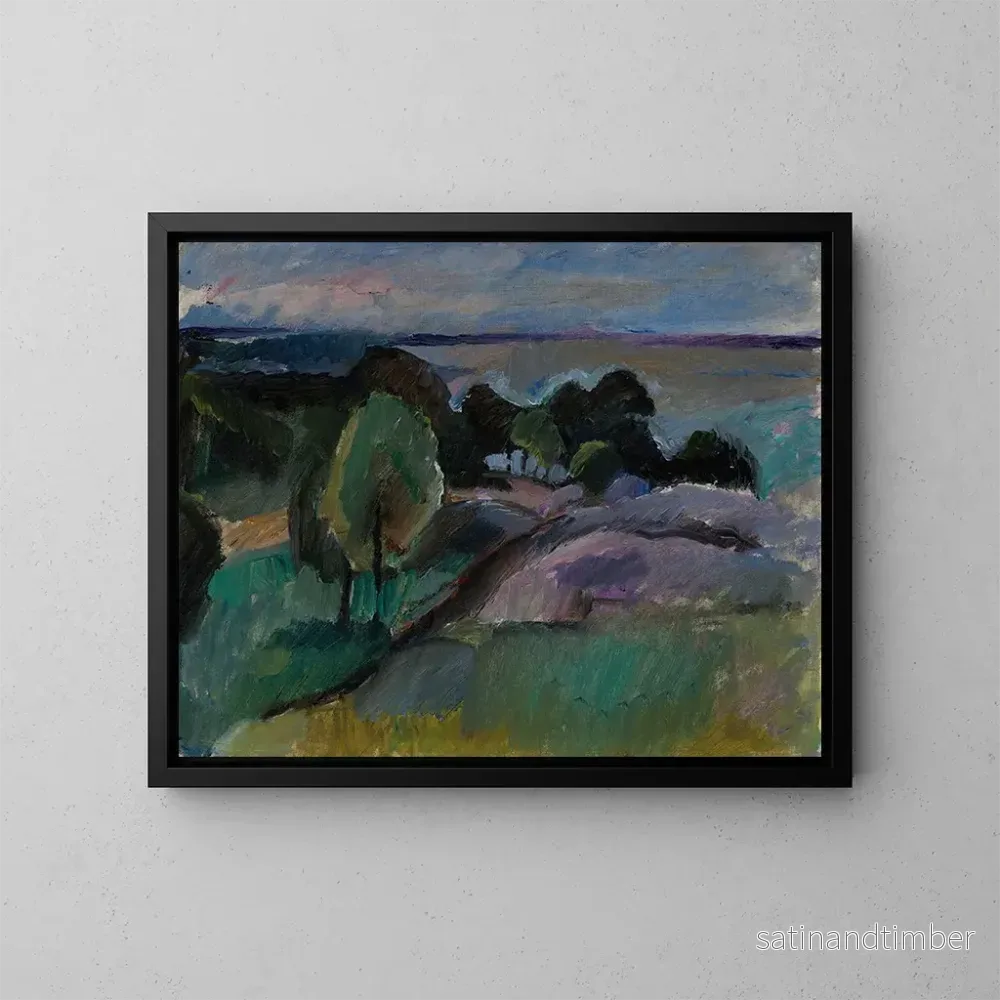 Reproduktion av målningen Landskap av Korkeasaari 1913 – Valle Rosenberg Reproduktion av målningen Landskap av Korkeasaari 1913 – Valle Rosenberg