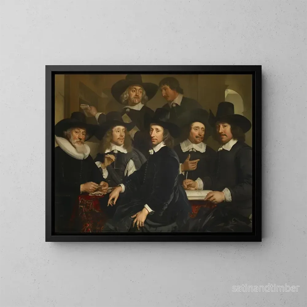 Reproduktion av målningen Les régents de l’Oudezijds Huiszittenhuis – Jürgen Ovens