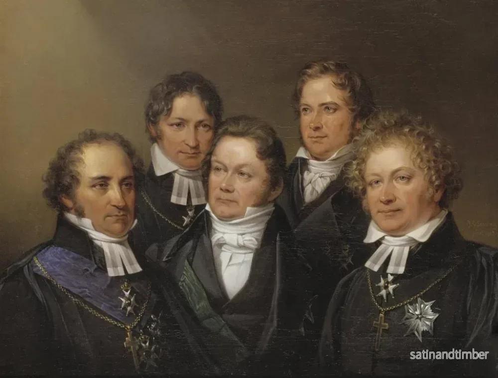 Reproduktion av målningen Johan Olof Wallin, Jns Jacob Berzelius, Frans Michael Franzén, Erik Gustaf Geijer och Esaias Tegnér - Johan Gustaf Sandberg - Bild 2